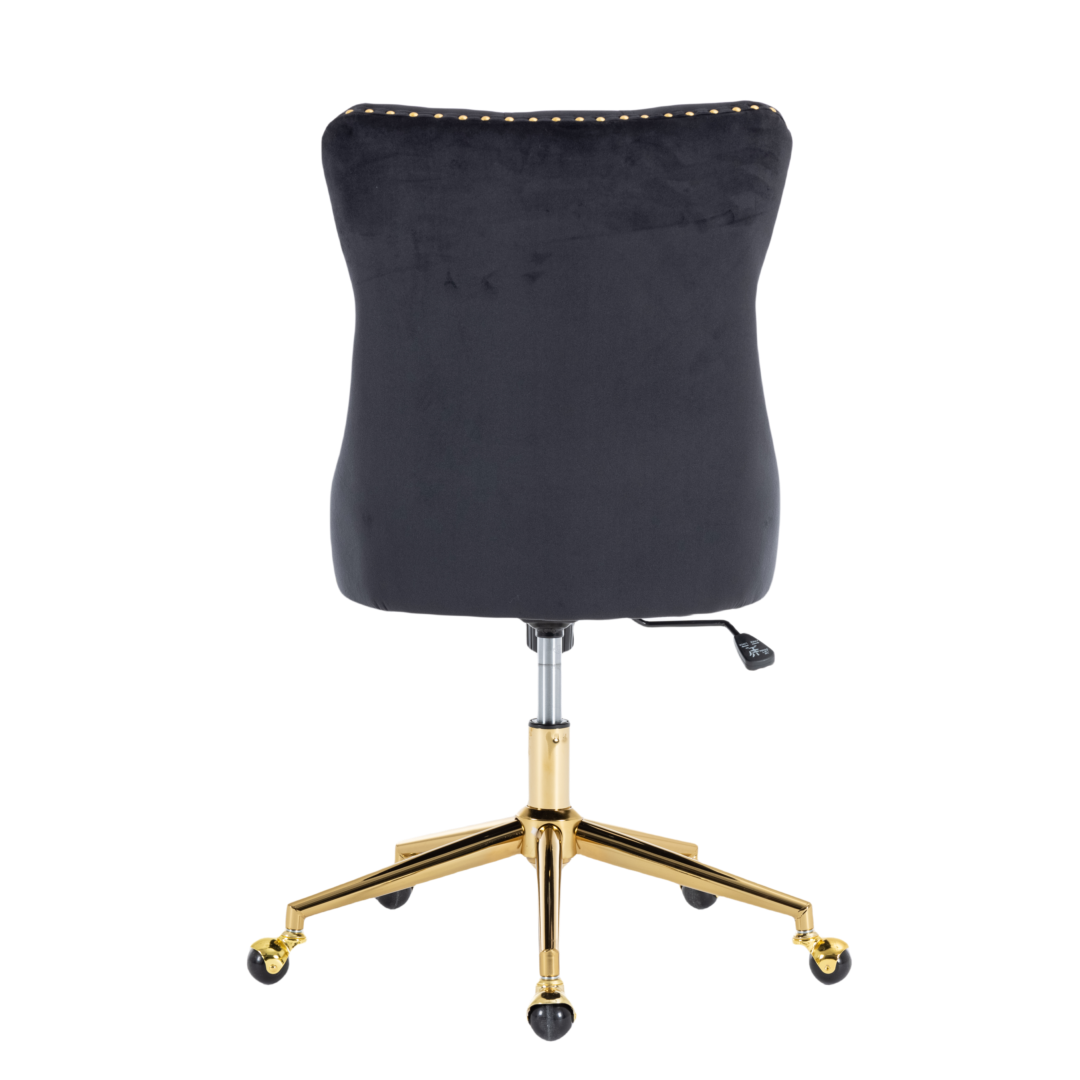 Deluxe Velvet Home Office Chair (Black)