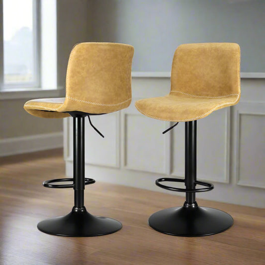 Luxe Leather Barstools (Set of 2)