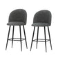 Sherpa Charcoal Barstool Chairs (Set of 2)