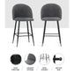 Sherpa Charcoal Barstool Chairs (Set of 2)