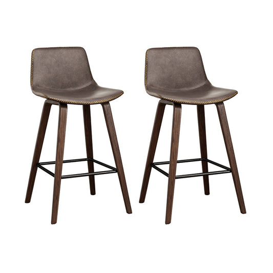 Walnut Brown Barstools (Set of 2)