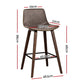 Walnut Brown Barstools (Set of 2)