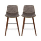 Walnut Brown Barstools (Set of 2)