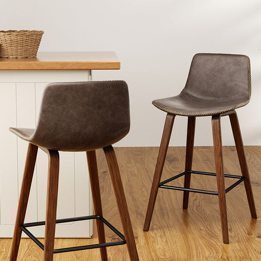 Walnut Brown Barstools (Set of 2)