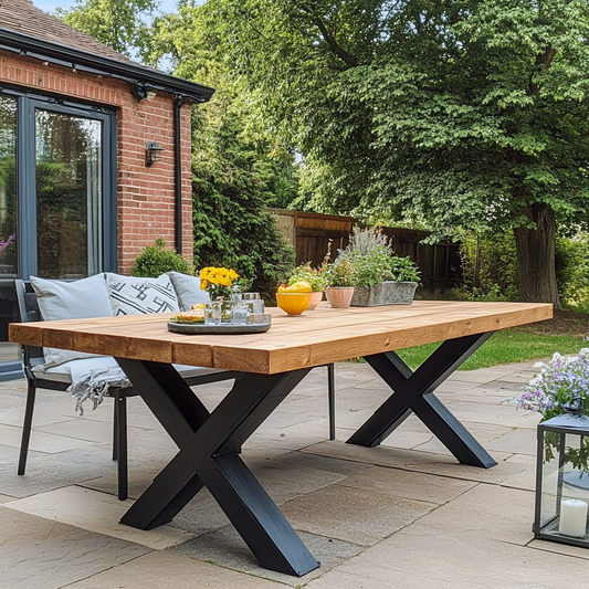 Chunky Rustic Outdoor Garden Table