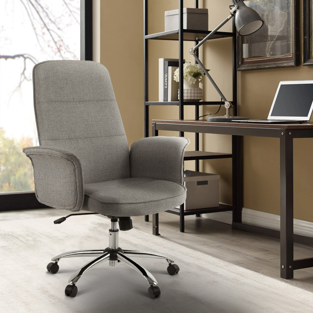 Upholstered Grey Office Task Chair