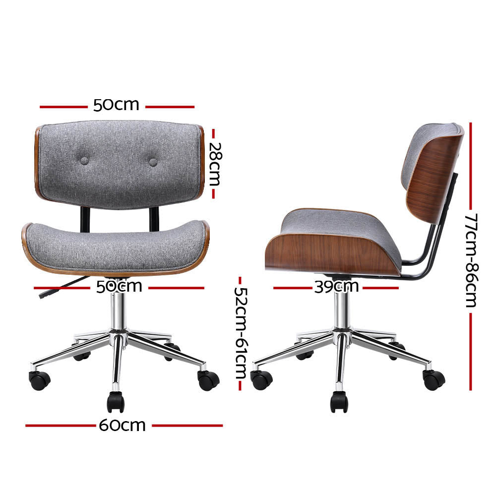 Curved Designer Office Chair (Grey)