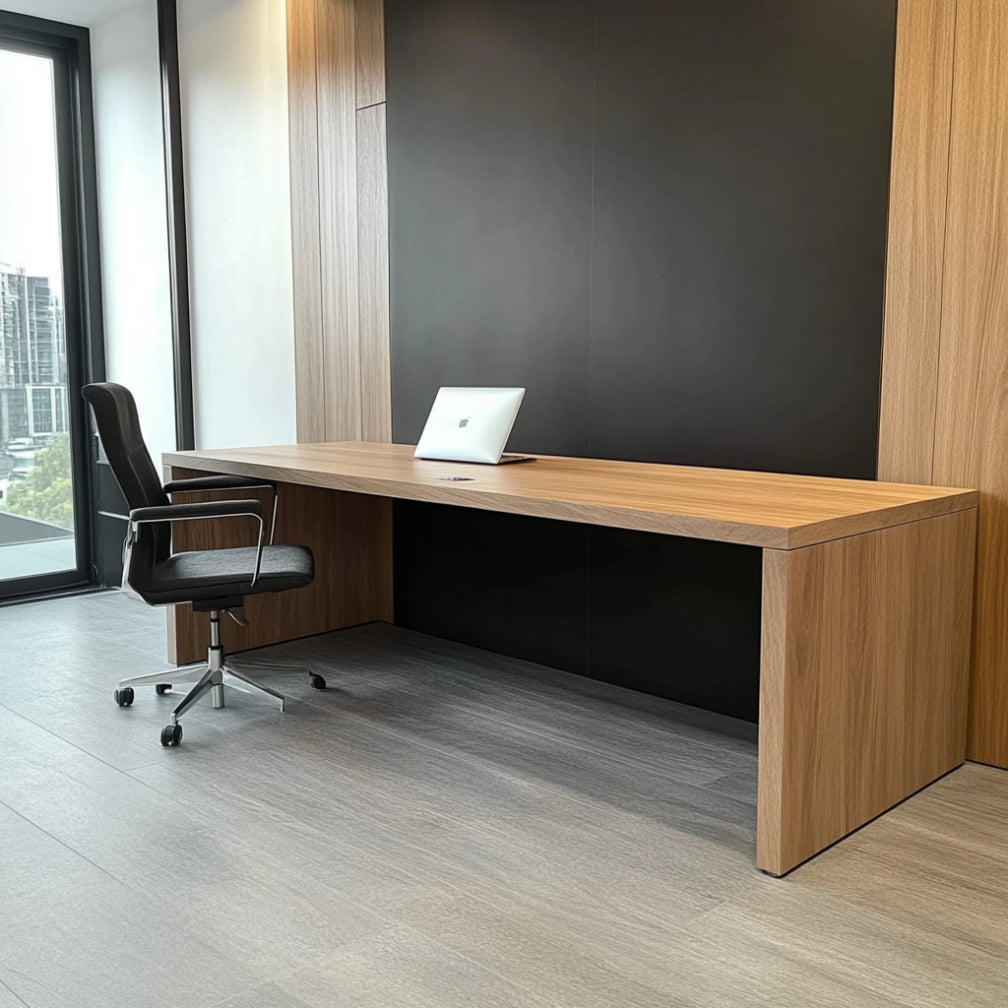 Solid Oak Office Desk (Oak Legs)