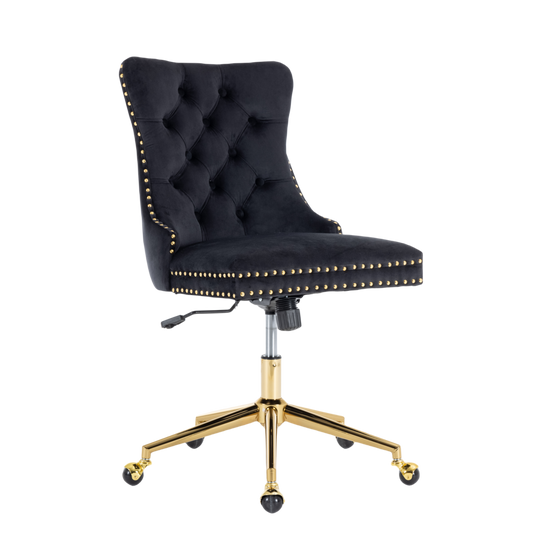 Deluxe Velvet Home Office Chair (Black)