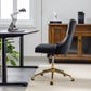 Deluxe Velvet Home Office Chair (Black)