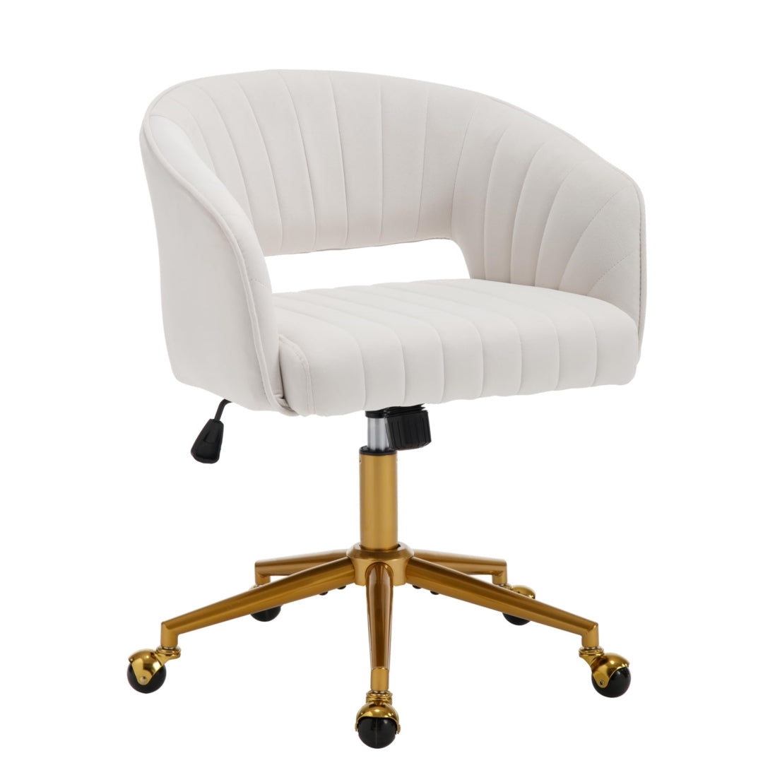 Velvet Home Office Chair (Beige)