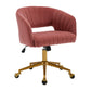 Velvet Home Office Chair (Rose)