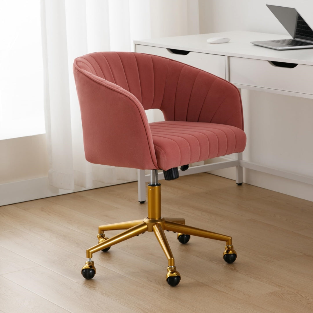 Velvet Home Office Chair (Rose)