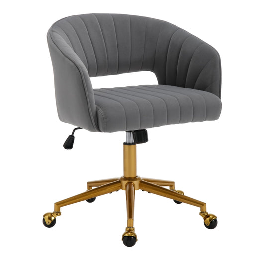 Velvet Home Office Chair (Grey)