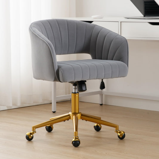 Velvet Home Office Chair (Grey)