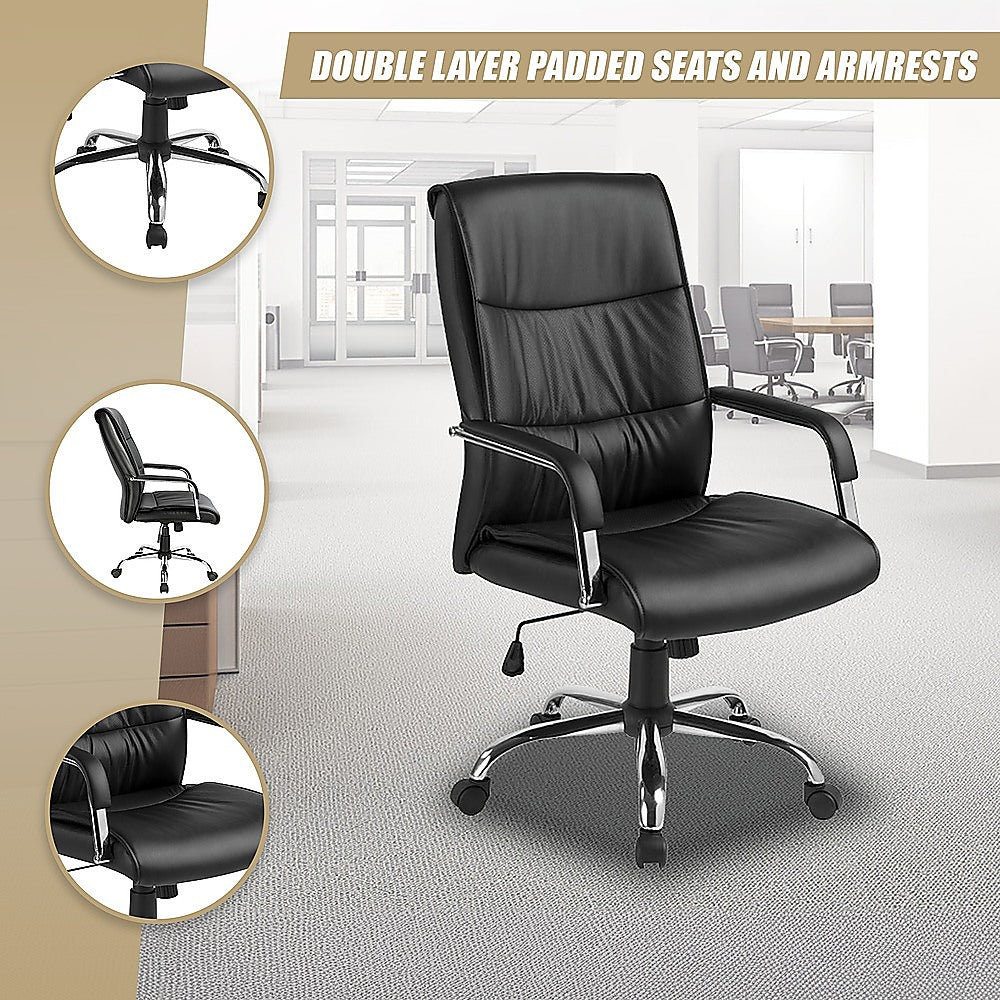 Executive Padded Office Chair (Black)