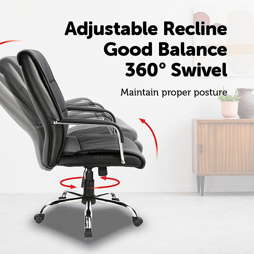 Executive Padded Office Chair (Black)