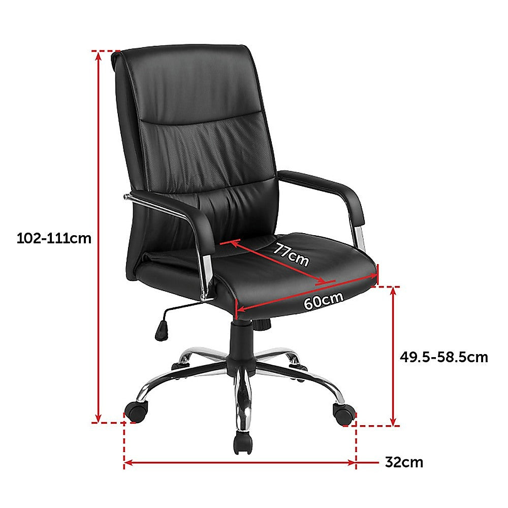 Executive Padded Office Chair (Black)