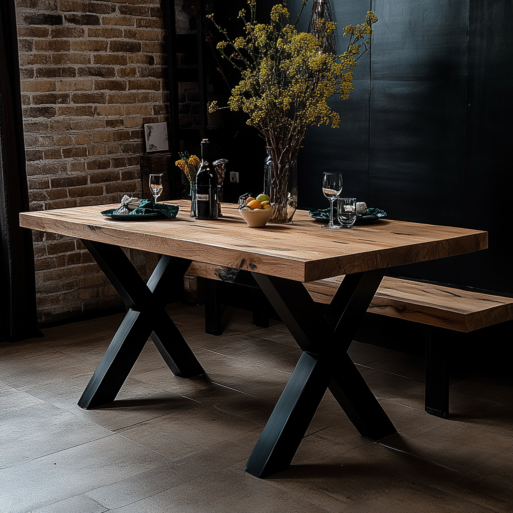 Chunky Rustic Dining Table